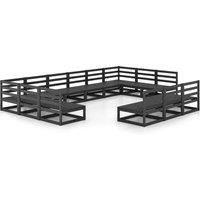 Garden Lounge Set Outdoor Lounge Set Sofa Patio 13 Piece Solid Pinewood vidaXL