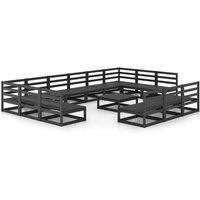 Garden Lounge Set Outdoor Furniture Set Sofa Set 14 Piece Wood Pine vidaXL