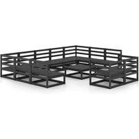Garden Lounge Set Outdoor Furniture Set Sofa Set 12 Piece Wood Pine vidaXL