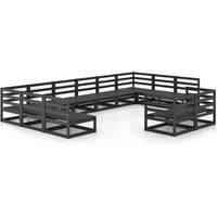 Garden Lounge Set Outdoor Lounge Set Sofa Patio 12 Piece Solid Pinewood vidaXL