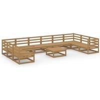 Garden Lounge Set Outdoor Lounge Set Sofa Patio 11 Piece Solid Pinewood vidaXL