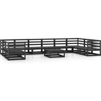Garden Lounge Set Outdoor Lounge Set Sofa Patio 11 Piece Solid Pinewood vidaXL
