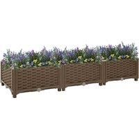 Raised Bed Polypropylene Garden Planter Pot Planting Box Flower Pot vidaXL