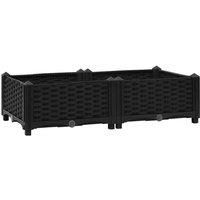 Raised Bed Polypropylene Garden Planter Pot Planting Box Flower Pot vidaXL