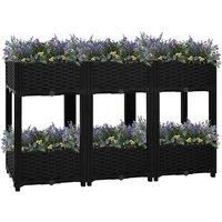 Raised Bed Polypropylene Garden Planter Pot Planting Box Flower Pot vidaXL