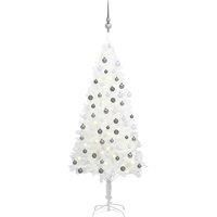 Vidaxl Artificial Christmas Tree With Leds&ball Set White 120 Cm