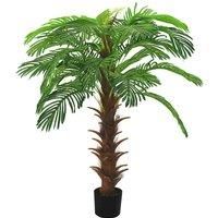 vidaXL Artificial Cycas Palm with Pot 140 cm Green