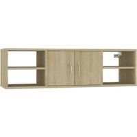 vidaXL Wall Shelf Sonoma Oak 102x30x29 cm Engineered Wood
