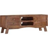 vidaXL TV Cabinet 110x30x40 cm Rough Mango Wood