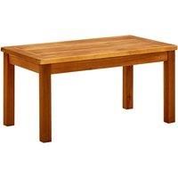 vidaXL Garden Coffee Table, Solid Acacia Wood, Weather Resistant, Outdoor Use, Spacious Slatted Tabletop, Unique Wood Grains, Assembly Required, 70x40x36 cm