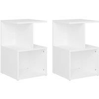 1/2x Bedside Cabinet Chipboard Home Telephone Stand Set Multi Colours vidaXL