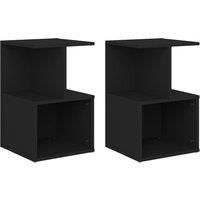 1/2x Bedside Cabinet Chipboard Home Telephone Stand Set Multi Colours vidaXL