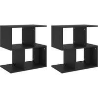 1/2x Bedside Cabinet Chipboard Home Telephone Stand Set Multi Colours vidaXL