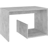 vidaXL Side Table Concrete Grey Engineered Wood Coffee Magazine Rack