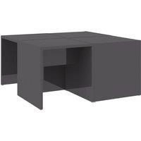 Coffee Tables 4 pcs High Gloss Grey 33x33x33 cm Engineered Wood