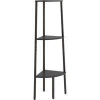 vidaXL 3-Tier Corner Shelf Black 45.5x31.5x120 cm