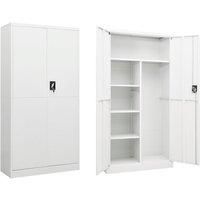 vidaXL Locker Cabinet White 90x40x180 cm Steel