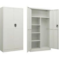 vidaXL Locker Cabinet Light Grey 90x40x180 cm Steel