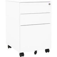Mobile File Cabinet Office Storage Filing Cabinet White/Light Grey vidaXL