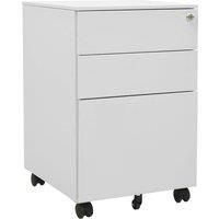 Mobile File Cabinet Office Storage Filing Cabinet White/Light Grey vidaXL