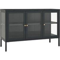 vidaXL Sideboard Anthracite 105x35x70 cm Steel and Glass