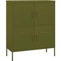 vidaXL Storage Cabinet Olive Green 80x35x101.5 cm Steel