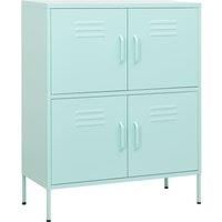 Vidaxl Storage Cabinet Mint 80X35X101.5 Cm Steel, Blue
