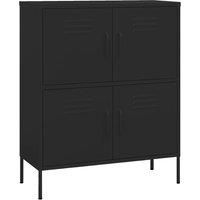 vidaXL Storage Cabinet Black 80x35x101.5 cm Steel