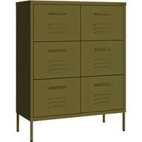 Drawer Cabinet Steel Sideboard Bookcase Storage Cabinet Multi Colours vidaXL