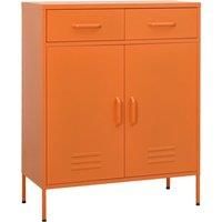 Vidaxl Storage Cabinet Orange 80X35X101 5 Cm Steel