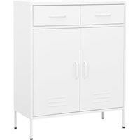 vidaXL Storage Cabinet White 80x35x101.5 cm Steel