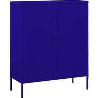 vidaXL Storage Cabinet Navy Blue 80x35x101.5 cm Steel