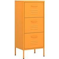 vidaXL Storage Cabinet Mustard Yellow 42.5x35x101.5 cm Steel