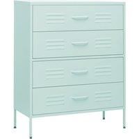 Chest of Drawers Orange Steel Storage Cabinet Sideboard Multi Colours vidaXL