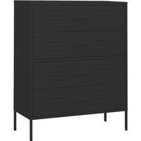 Chest of Drawers Orange Steel Storage Cabinet Sideboard Multi Colours vidaXL