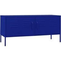 vidaXL TV Cabinet Navy Blue 105x35x50 cm Steel