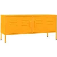 vidaXL TV Cabinet Mustard Yellow 105x35x50 cm Steel