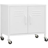 vidaXL Storage Cabinet White 60x35x56 cm Steel