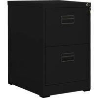 Vidaxl Filing Cabinet Black 46X62X72 5 Cm Steel
