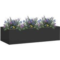 vidaXL Steel Office Flower Box 90x40x23 cm - Anthracite - Durable, Spacious & Modern Design - Easy Assembly