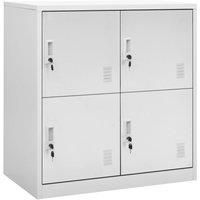 vidaXL Locker Cabinet Light Grey 90x45x92.5 cm Steel
