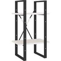 vidaXL 2-Tier Book Cabinet White 40x30x70 cm Solid Pine Wood