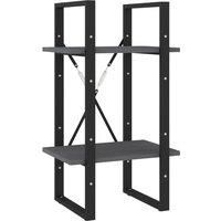 vidaXL 2-Tier Book Cabinet Grey 40x30x70 cm Solid Pine Wood