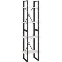 4-Tier Book Cabinet Grey 40x30x140 cm Engineered Wood vidaXL