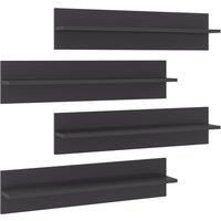 2/4x Wall Shelves Chipboard Wall-Mounted Hanging Shelf Multi Colours vidaXL