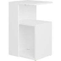 vidaXL White Rectangular Engineered Wood Side Table – Modern Design, Practical Storage Solution, Easy Maintenance, Assembly Required