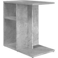 vidaXL Scandinavian Style Side Table in Concrete Grey - Engineered Wood, Versatile Placement, Organised Storage, 50x30x50 cm