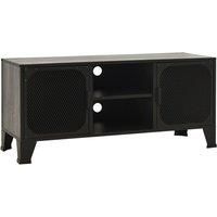 TV Cabinet Metal and MDF TV Stand Lowboard Sideboard Rustic Brown/Grey vidaXL