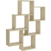 Wall Cube Shelf Hanging Wall-Mounted Floating Shelf Engineered Wood vidaXL