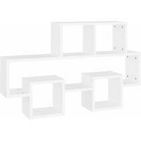 vidaXL White Car-shaped Wall Shelf - Durable Engineered Wood - Stylish, Versatile & Space-saving Design for Home Storage & Decor